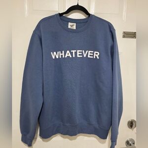 Men's Blue Crewneck Sweater by Whatever